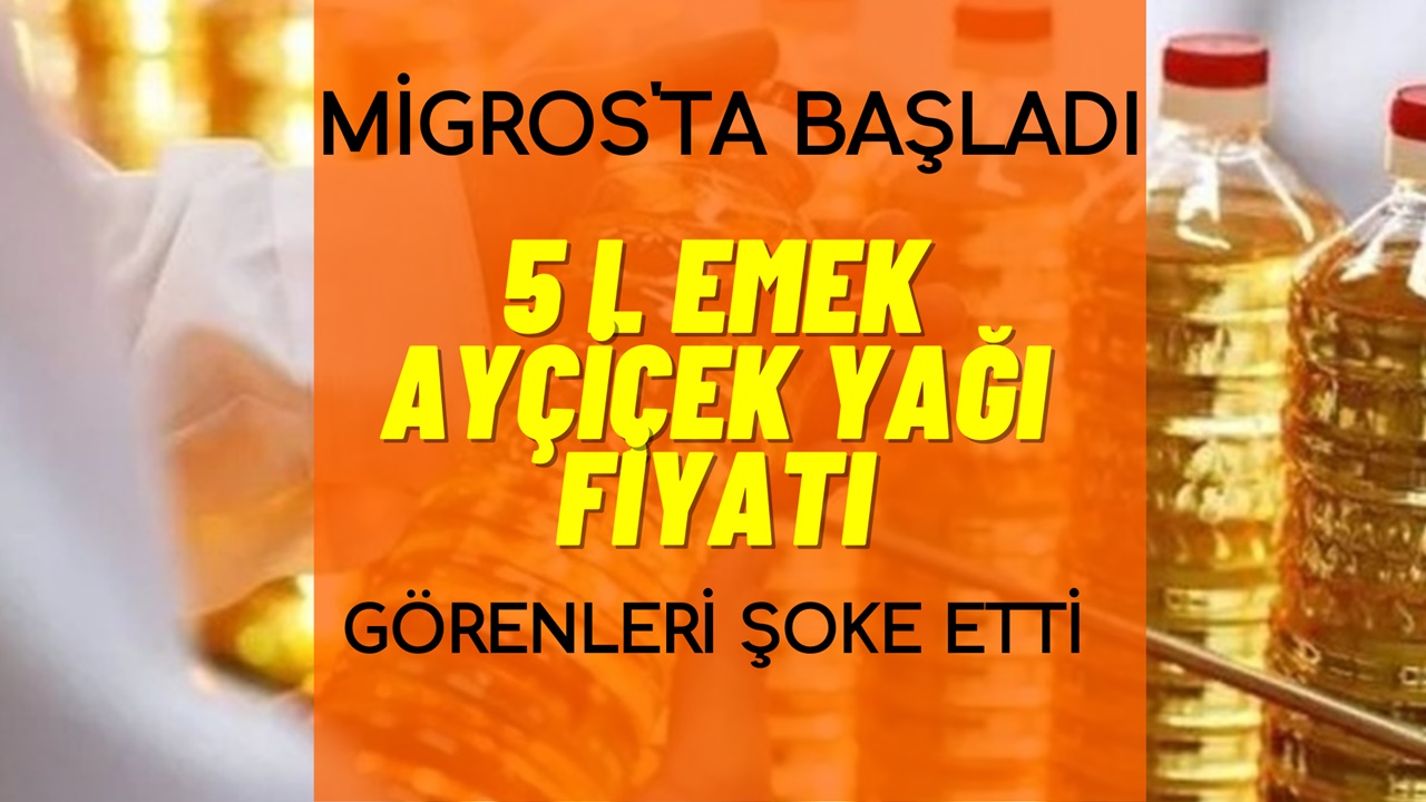 Migros’tan çılgın indirim! 5 L Emek Ayçiçek yağı fiyatını gören aklını kaçıracak! Marketlerde ve sanal markette satışta